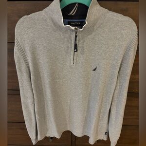 Nautica gray half zip. Size L